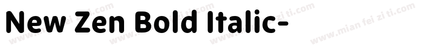 New Zen Bold Italic字体转换